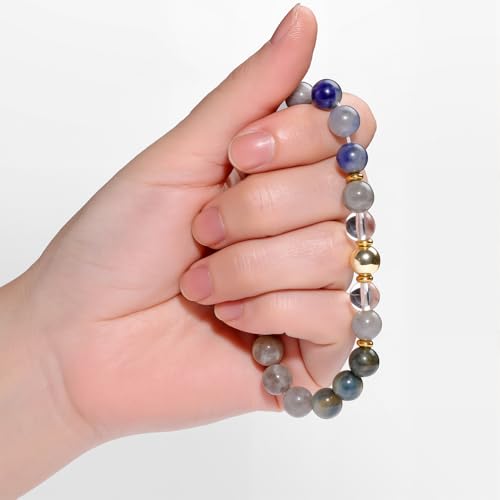 Natural Healing Crystal Bracelet for Wome Anxierty Protection Bracelet Good Luck Jewelry Gift