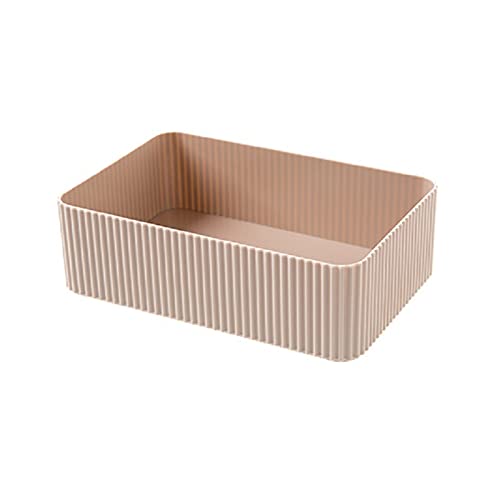 Plastic Home Office Bathroom Storage Box Grid Desktop Sundries Storage Box Makeup (Color : Coffee L) - color: Coffee L