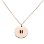 Pause Symbol Necklace for Women Meditaiton Gift Yoga Lovers Jewelry Mental Health Gift Zen Necklace - color: Pause Symbol Necklace RG