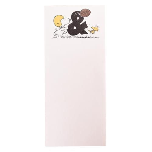 Graphique Peanuts Football Magnetic Notepad, 100 Tear-Away Sheets for Grocery, Shopping & To-Do Lists, Writing Pad for Fridge, Kitchen, Office - color: Magnetic Notepad