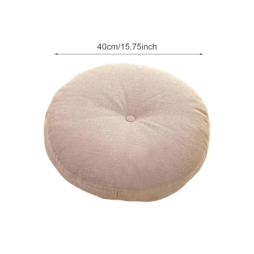 Meditation Cushion, Round Floor Cushion, Comfortable Seat Pad for Adults and, Beige