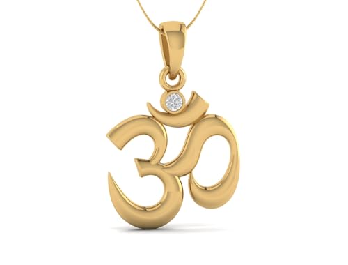 Sterling Silver 925 Om pendant Yoga Meditation Spiritual Necklace Charm Jewelry - color: Gold Plated