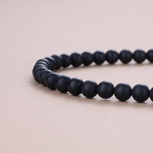 COAI Tree of Life Necklace 108 Mala Beads, Women's Men's Beaded Necklace, Japa Mala for Yoga Meditation 6mm - style: Matte Onyx
