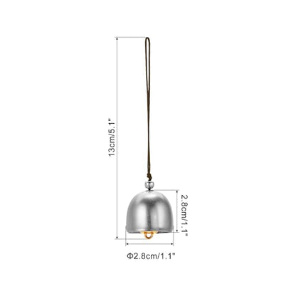 PATIKIL 6 Pcs Wind Chime, Hanging Bells Temple Bells Retro Outdoor Hanging Metal Chinese Wind Chime Round for Outside Garden Camping, Silver Brown - color: Silver Brown
