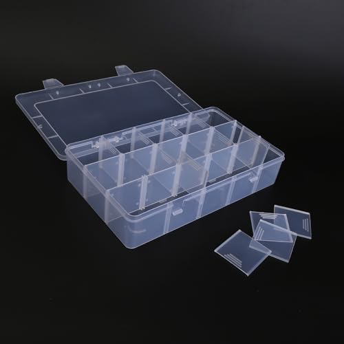 Kamay's Adjustable XL15 Compartment Slot Plastic Craft Storage Box Thick Hard Plastic Hobby Craft Storage Box Case With Snap Lock Ideal For Small Items… - style: XL15 Compartment Slot