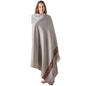 Exotic Meditation Shawl - Large Unisex Prayer Wrap, Oversize Scarf & Versatile Indian Stole Blanket - color: Light Grey