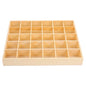 Zerodeko Stackable Jewelry Organizer Tray with 30 Compartments Wooden Storage Box for Earrings Necklaces Bracelets and Keys Drawer Organizer for Home and Closet
