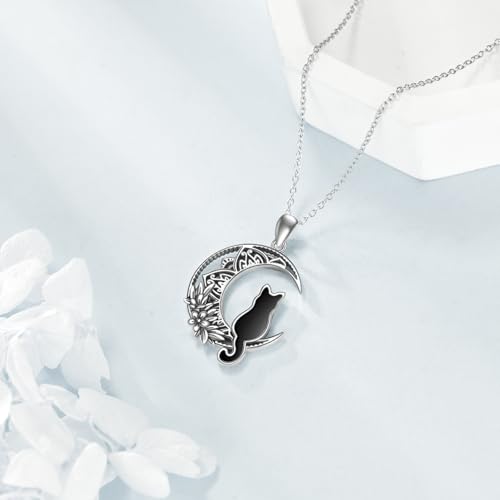 Animal Necklace 925 Sterling Silver Pendant Jewelry Gift for Women Animal Lover - style: Cat01