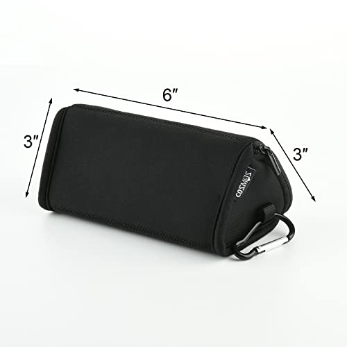 Cosmos Black Neoprene Utility Storage Case Pouch Bag Pen Holder Zipper Travel Carry Bag