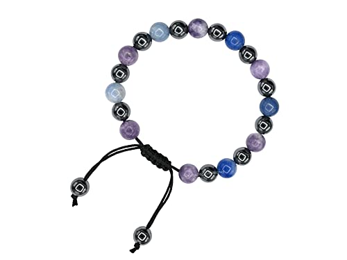 Amazing Gemstone Stop Drinking Alcohol Manifestation Bracelet - Lepidolite Blue Aventurine Hematite Bracelet Set for Men Women Healing Calming Anxiety Stress Relief Gifts(Adjustable) - color: Quit Alcohol