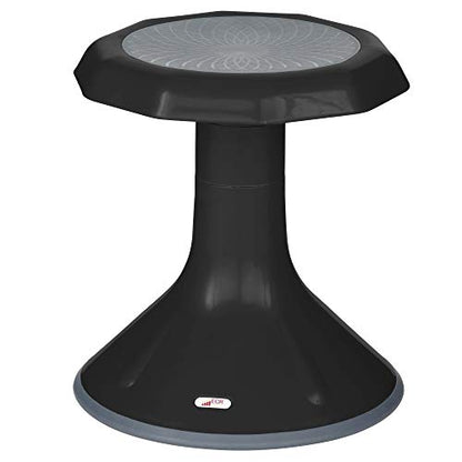 ECR4Kids ACE Active Core Engagement Wobble Stool, 15-Inch Seat Height, Flexible Seating, Black - color: Black