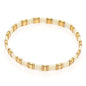 Summer Candy Colors Tila Flat Seed Beads Stretch Strand Bracelet for Women- Trendy Unique Friendship Handmade Mixed Colorful Square Beaded Link Bracelets Stackable Jewelry Gifts - color: 0060B