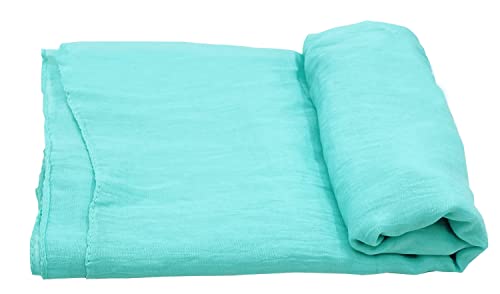 Women's Cotton Scarves Lady Light Soft Fashion Solid Scarf Wrap Shawl - color: Turquoise