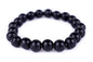 Wood Bead Bracelet - color: Black, size: Large Beads