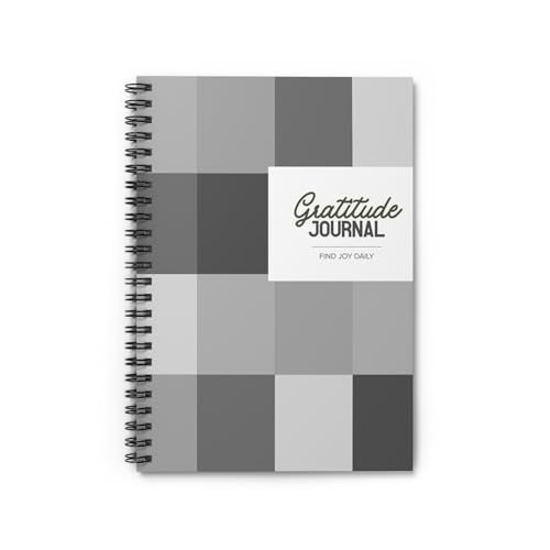 Spiral Gratitude Journal | Matte Geometric Notebook F