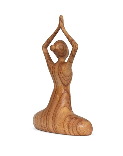 G6 Collection 10" Wooden Handmade Abstract Sculpture Decorative Home Decor Handcrafted Figurine Accent Decoration Artwork Hand Carved, Easy Pose - style: Easy Pose