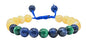 Amazing Gemstone Diabetic Support Bracelet - Yellow Calcite Sodalite Malachite Bracelet Set for Men Women Healing Calming Anxiety Stress Relief Gifts Pulseras Para Hombres Mujer Stocking Stuffers - color: Diabetic Support