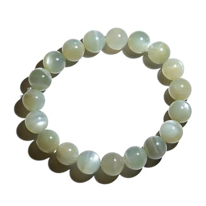 Natural Handmade Healing Chakra Bracelet - color: 10mm-Green Moonstone-FOR 7-8 INCH WRIST
