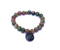 Release stress,anxiety, Unakite OM Yoga Gemstone Mala Bracelet, Meditation Reiki Zen Bracelet,