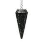 Amazing Gemstone Nuumite Crystal Pendulum for Divination - Certified Dowsing Crystals & Healing Stones for Chakra Balancing & Meditation - Enhance Reiki Spiritual Growth - color: Nuumite