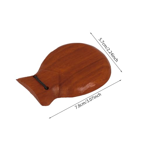 Yibuy 2PCS Mahogany Soundboard Wooden Finger Percussion Instrument for Music Learning