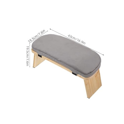 CHILDWEET Wood Folding Bench Stool with Cushion Ergonomic Prayer Chair and Zen Sitting at Home Or Studio