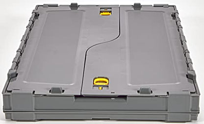 Trusco Nakayama Trusco Danbo Thin Folding Container, 11.8 gal (50 L), With Locking Lid, Gray TR-C50B-A-DNB-GY Storage Box - color: d)Gray, style: Locking lid included