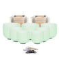 Hye-eun 432hz Crystal Singing Bowl Set of 7 Mint Green Frosted Quartz Chakra Sound Bowl with 2 Pcs Carry Case Bag for Cleansing Stress Relief- Spiritual Mindfulness - color: 7-12 Inch 432hz Mint green 7pcs