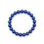Lapis Lazuli Healing Bracelet – Real Crystal Beads for Stress Relief, Meditation & Chakra Balance – Natural Gemstone Jewelry Gift for Women & Men, Adjustable Stretch Fit - style: Round