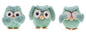 Etistta 3PCS Owl Plush for Home Decor 5 inch, See No Evil Hear No Evil Speak No Evil Owl Gifts for Women Bedroom Bird Christmas Decoration (Green)