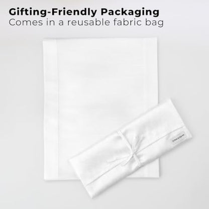 Luxe Shine™ by D'Moksha White Table Runner 72 Inches Long, Elegant Silk Table Runner, Machine Washable, 14 x 72 Inch for Dresser, Dining- Summer, Father's & Independence Day - color: White, size: 14 X 72 Inch
