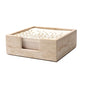 Luncheon Napkin Holder,Travertine Stone Napkin Holders Fit for 6.5”x6.5” Luncheon-Sized Napkins,Stone Napkin Holder for Table Kitchen Counter Dining Room Party Bar Decor,Beige - size: 7.7 x 7.7 Inch