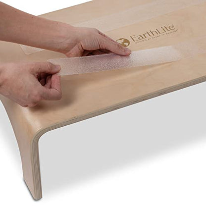 EARTHLITE Wooden Step Stool - Beautiful Finish, Large Surface, Strong & Stable Bed Step, Foot Stool, Massage Step-Up (4" or 7") - style: 7" High