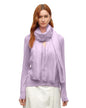 KVSS Women's Fine Knit Shawl, 55% Cashmere 45% Mulberry Silk, X Gauge 120/2NM Yarn Lightweight Spring Summer Wrap Scarf - color: Primula