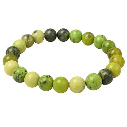 Amazing Gemstone Crystal Bracelet for Women Men's Gifts - Protection Healing Crystal Bracelet - 8mm Gemstone Beaded Stretchable Bracelet Pulseras Para Hombres Mujer Stocking Stuffers Mothers Day Gift (Chrysoprase) - color: Chrysoprase