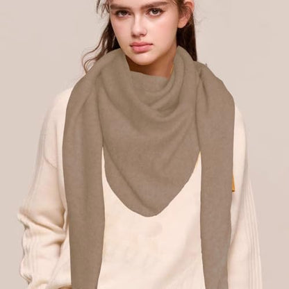 Shawl Wraps For Women,Womens Knitted Knotted Shawls Wool Cashmere Shoulder Top Sweater Shawl Scarf for Fall Winter - color: Khaki