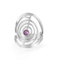Dreamtimes Cho Ku Rei Reiki Ring Protection Healing Symbol Yoga Rings For Women Sacred Geometry Stainless Steel Energy Yoga Power Ring Sacred Geometry Amulet - color: Silver-P