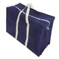 KOMBIUDA Folding Large Storage Bag Versatile Comforter Container for Clothes Quilts Sundries Space Saving Non Woven for Travel Moving Gym Use Navy Blue