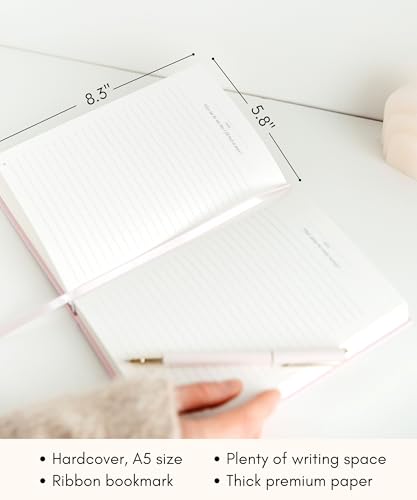 Lamare Guided Journal for Women with Prompts - One Question a Day Reflection Journal Prompts for Healing, Gratitude, and Mindfulness - Self Care Routine & Mental Health Gift - Baby Blue - color: Baby Blue