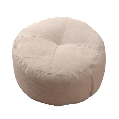 15.7 inch Round Floor Pillow Large Thick Pillows Seating Cushion Meditation Floor Pillow for Adults Office Living Room, White