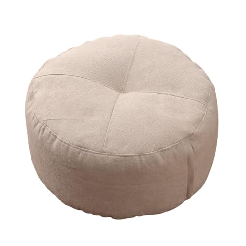 15.7 inch Round Floor Pillow Large Thick Pillows Seating Cushion Meditation Floor Pillow for Adults Office Living Room, White