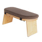 DYNAMI Bamboo Meditation Bench with Sponge Cushion, Portable Foldable Ergonomic Meditation Stool,Wooden Kneeling Stool for Yoga Sitting Prayer,Load Capacity 396lbs (Brown) - color: Brown