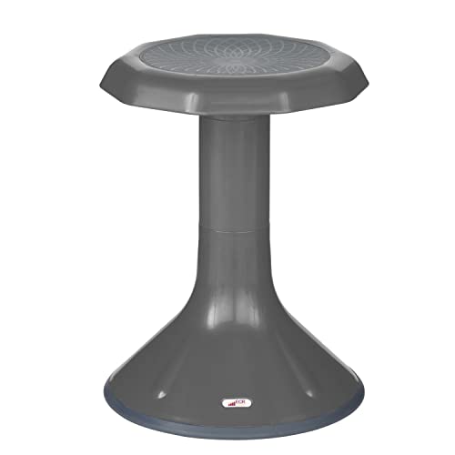 ECR4Kids ACE Active Core Engagement Wobble Stool, 18-Inch Seat Height, Flexible Seating, Grey - color: Grey