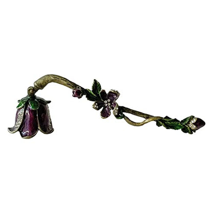 Candle Snuffer, Unique Candle Extinguisher Snuffer, Decorative Candle Extinguisher Metal Candle Tool (Purple)