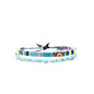 Made by Nami 2 Pcs Boho Surfer Bracelets for Men and Women Waterproof and Adjustable Beach Bracelets for Men and Women Set of 2 Beaded & Braided - color: Turquoise Beads & Turquoise