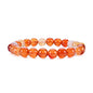 Cherry Tree Collection Tigers Eye Bracelets Plus Over 40 Other Stones – Gemstone Beads for Men & Women, Promotes Protection, Courage, Focus, Balance & Luck – Available in S, M, L with 8mm Round Beads - color: Carnelian, size: Medium