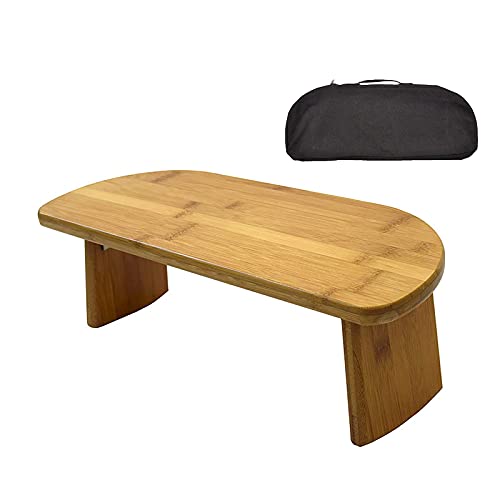 Bamboo Meditation Bench, Foldable & Ergonomic Meditation Stool, Comfortable for Kneeling or Sitting, Perfect for Deeper & Longer Meditation
