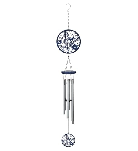 Regal Art & Gift Garden Lattice Chimes - Outdoor Decorative Metal Hanging Chime - Relaxing Sound for Yard, Patio, Porch or Garden - Butterfly