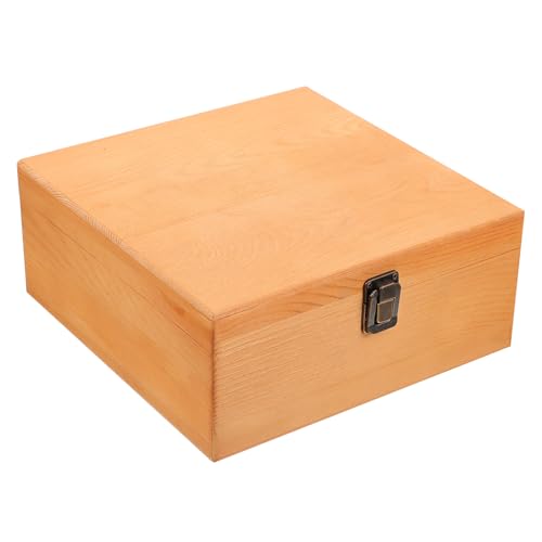LIFKOME Large Vintage Wooden Storage Box Packaging Case Home Accessories Decorative Organizer Detachable Lid