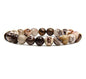 Angelstones Handmade Natural Healing Gemstone 8mm Round Beads Stretch Crystal Bracelet 7 Inch Unisex - color: African Zebra Jasper